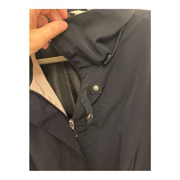 White Stag 2X Black Trench Coat Plus Size Lightweight Classic Minimalist - Picture 4 of 7